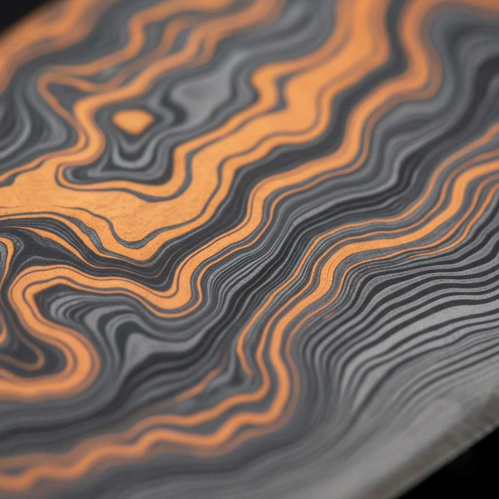 lara pro authentic copper damascus steel forging.webp